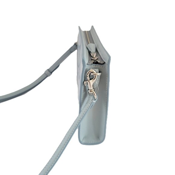 Coach CBL93 Slim Crossbody Sketch Signature Canvas Ice Blue Handbag - Picture 6 of 8